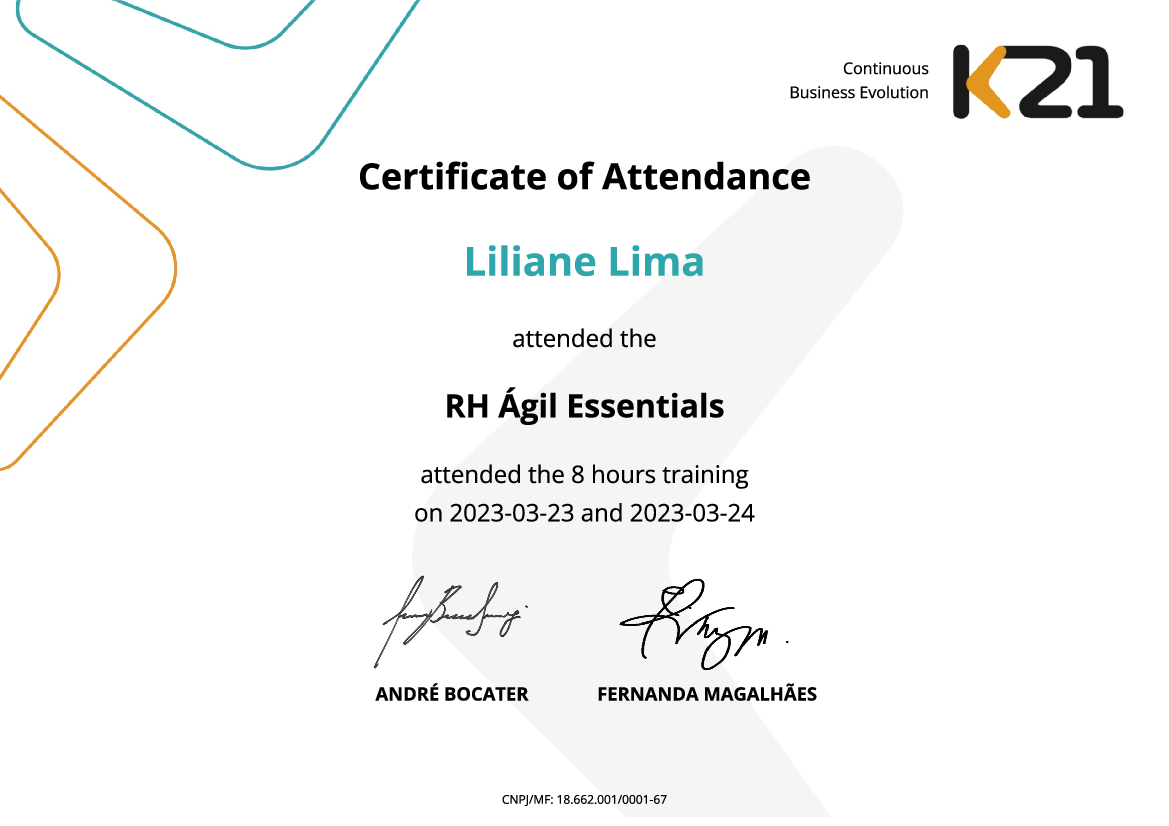 Certificado K21